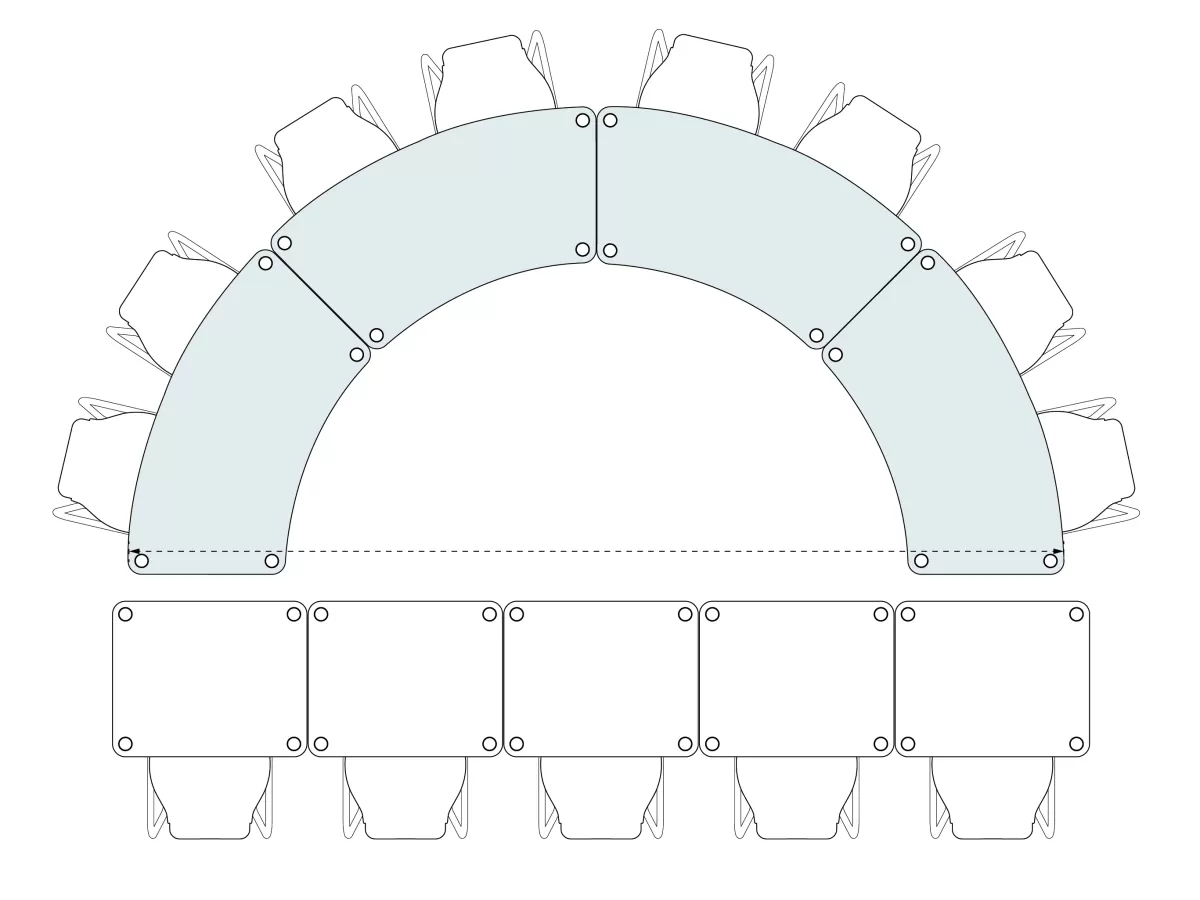 FLÖTOTTO - FLEX TABLE Segment 160