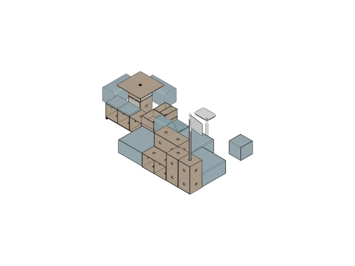 FLÖTOTTO - ACTIVE Polster Quadrat 80