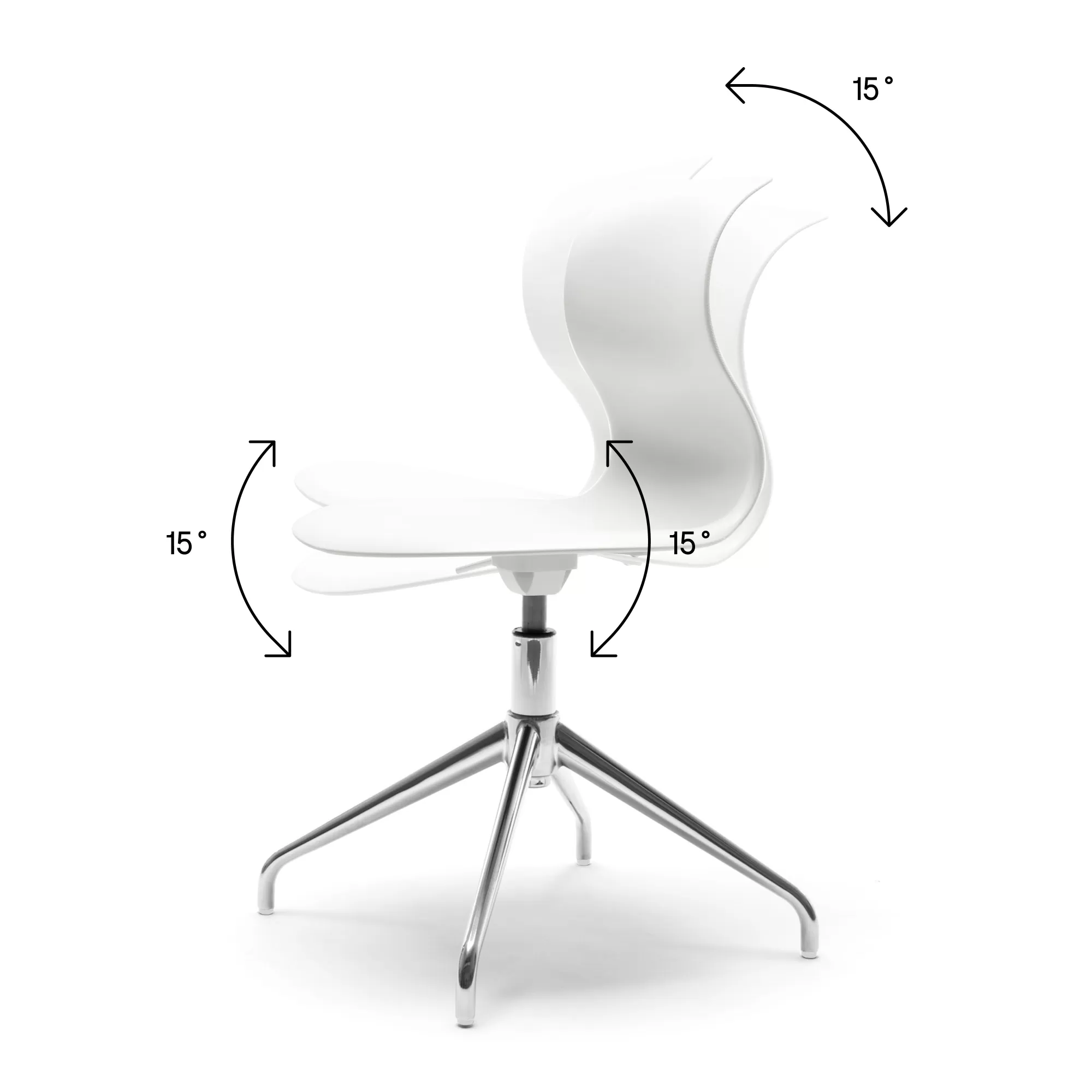 FLÖTOTTO - PRO CHAIR – Vierstern-Aluminiumgestell
